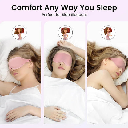 3D-shaped men's and women's sleep eye masks provide perfect light-blocking, are soft and comfortable, suitable for travel A-DH