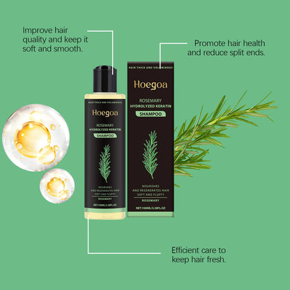 Rosemary Shampoo Natural Hair Thickening Volumizing Controls Oil Strengthens & Repairs with Herbal Botanicals For All Hair Types