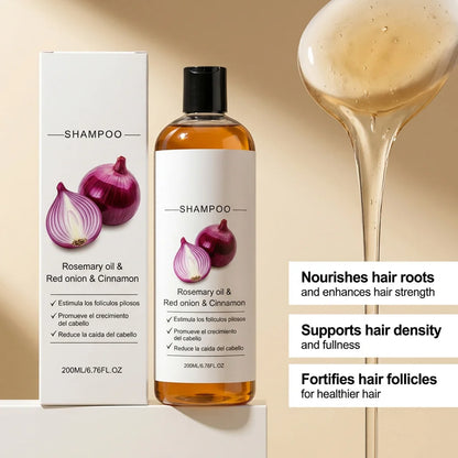 Rosemary Red Onion Shampoo Strengthen Hair Roots Reduce Hair Loss Cleaning Improve Scalp Health Control Oil Nourishing Hair Care
