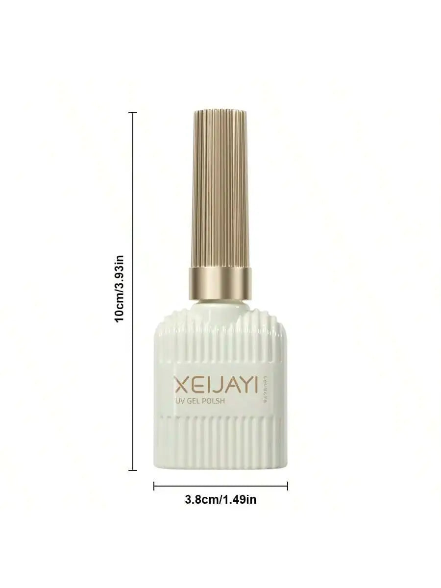 XEIJAYI 1Pc 15Ml Black Gel Nail Polish, All Seasons Nail Art, Soak Off Led Gel Nail Polish, Diy Home Salon Manicure,Nail Gifts