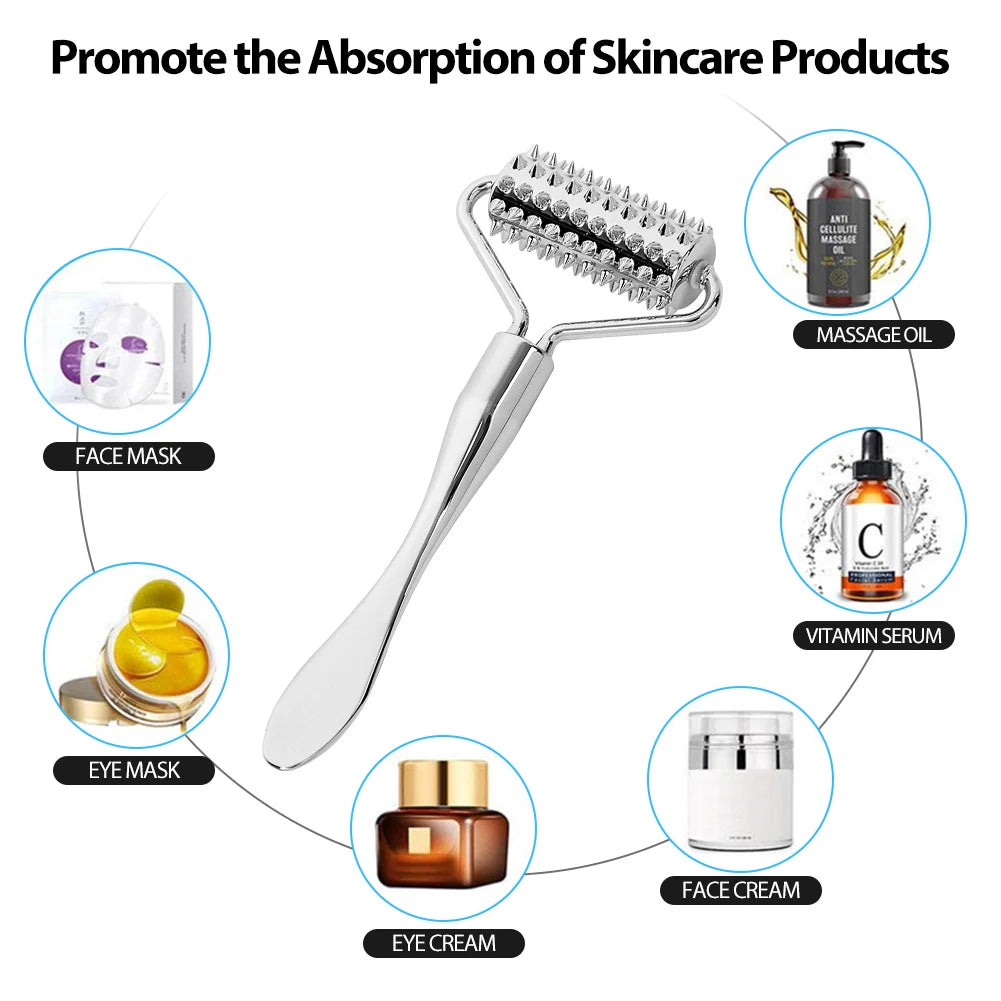 2in 1 Face Eye Massage Stick Eye Cream Applicator for Anti Wrinkle Dark Circles Facial Lifting Mixing Spatulas Scoop Mini Spoon