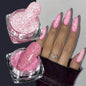 1 Jar Universal Laser Nail Glitter Holographic Powder Transparent Laser Magic Aurora Mirror Glitter UV Gel Pigment Dust