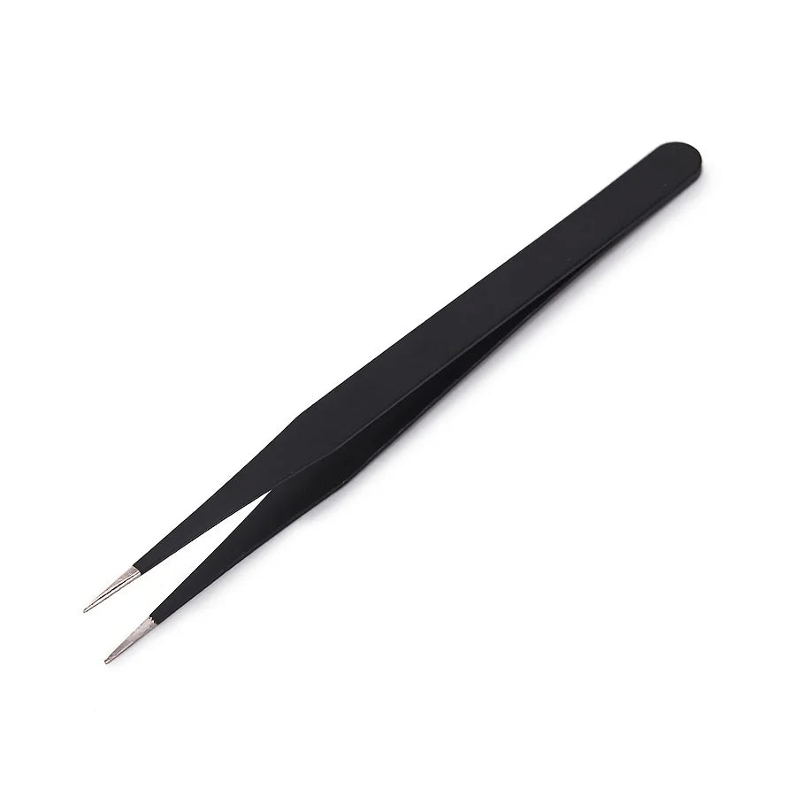 Antistatic Black Manicure Tool Acrylic Gel Nail Art Rhinestones Sequins Paillette Picking Nipper Tweezers HOT