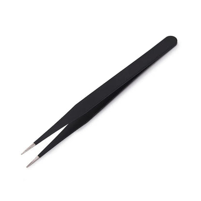 Antistatic Black Manicure Tool Acrylic Gel Nail Art Rhinestones Sequins Paillette Picking Nipper Tweezers HOT
