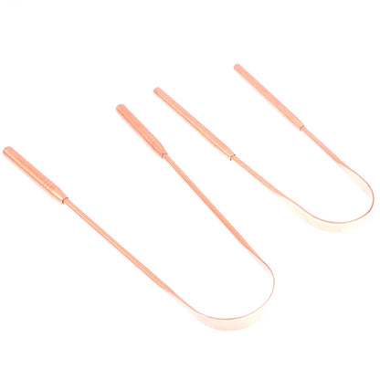 1PCS Copper Tongue Scraper Cleaner Scraper Toothbrush Dental Oral Care Hygiene Health Care Tool For Men Women