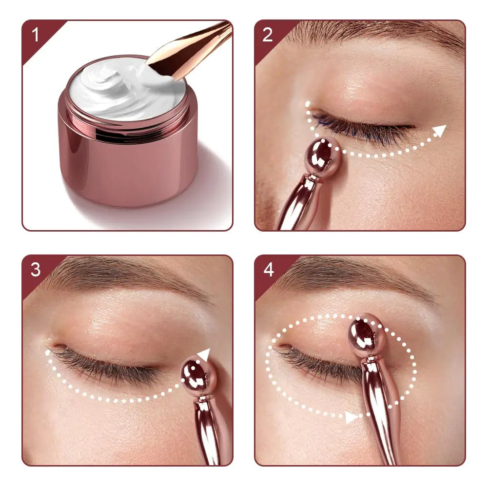 2in 1 Face Eye Massage Stick Eye Cream Applicator for Anti Wrinkle Dark Circles Facial Lifting Mixing Spatulas Scoop Mini Spoon