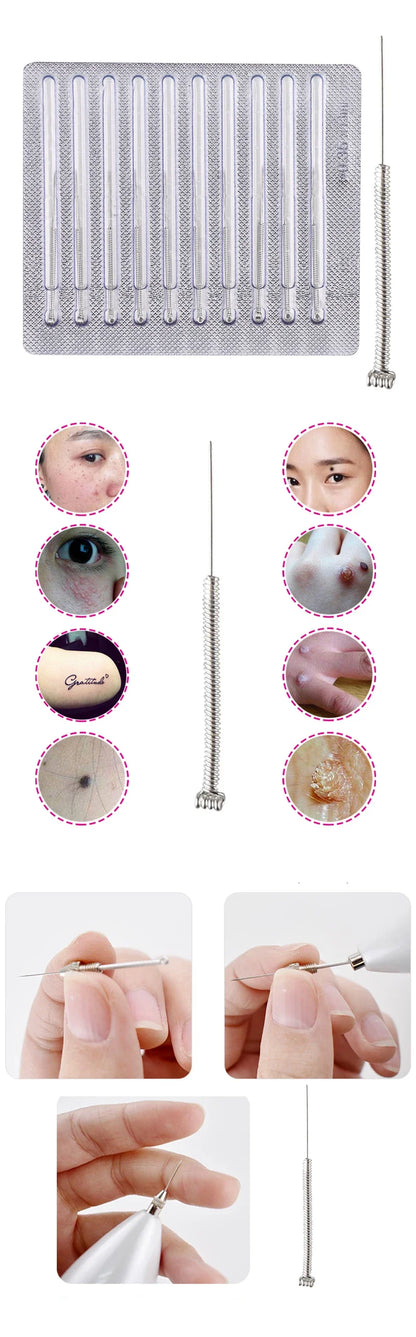 100&200Pcs Plasma Pen Needles For Spot Mole Freckle Body Tattoo Removal Point Pen Skin Beauty Care Dedicated Needle Replacement