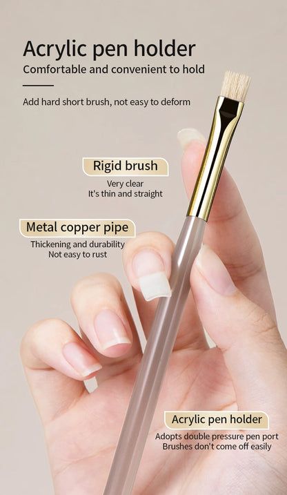 RSNAIL Nail Art Brush Multifunctional Stripe Liner Brushes Modeling Water Ripple DIY Design Hard Bristle Brush Nail Art Tools