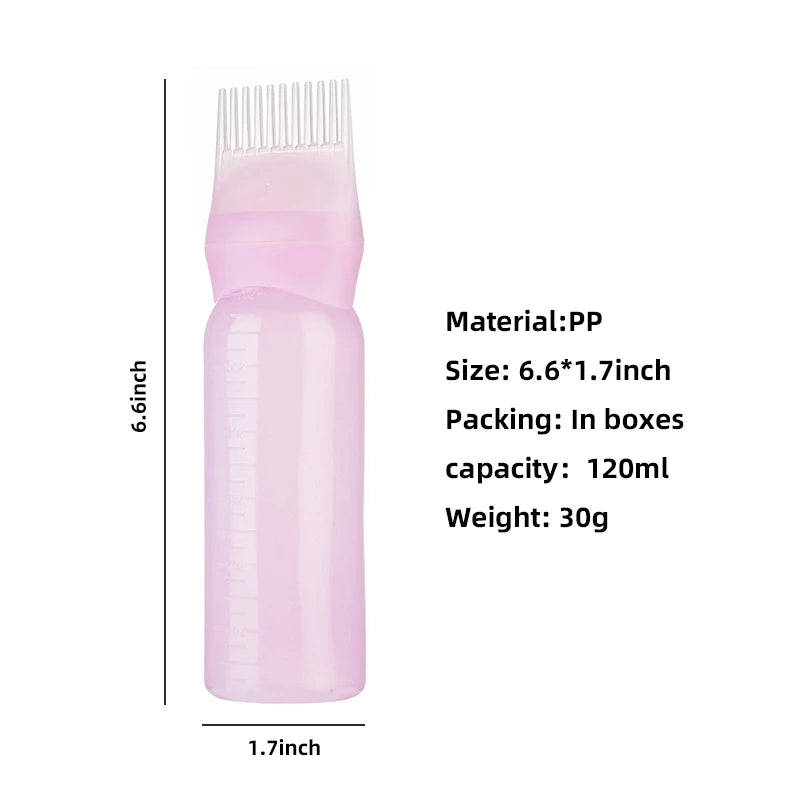 3pcs180ml Hair Oil Applicator Bottle Repeatable Filling Bottle Oil Applicator Bottle for Hair Professional Hairdressing Tools