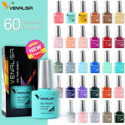 Venalisa 7.5ml HEMA FREE TPO FREE Full Coverage Soak Off UV LED Gel Polish Semi Permanent Nail Varnish Long Wear Gel Lacquer