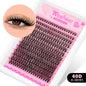 WOSHEER Lashes Cluster Kit Cat Lashes DIY Natural Eyelash Extension Kit Lash Bond & Seal Eyelash Clusters Set Makeup
