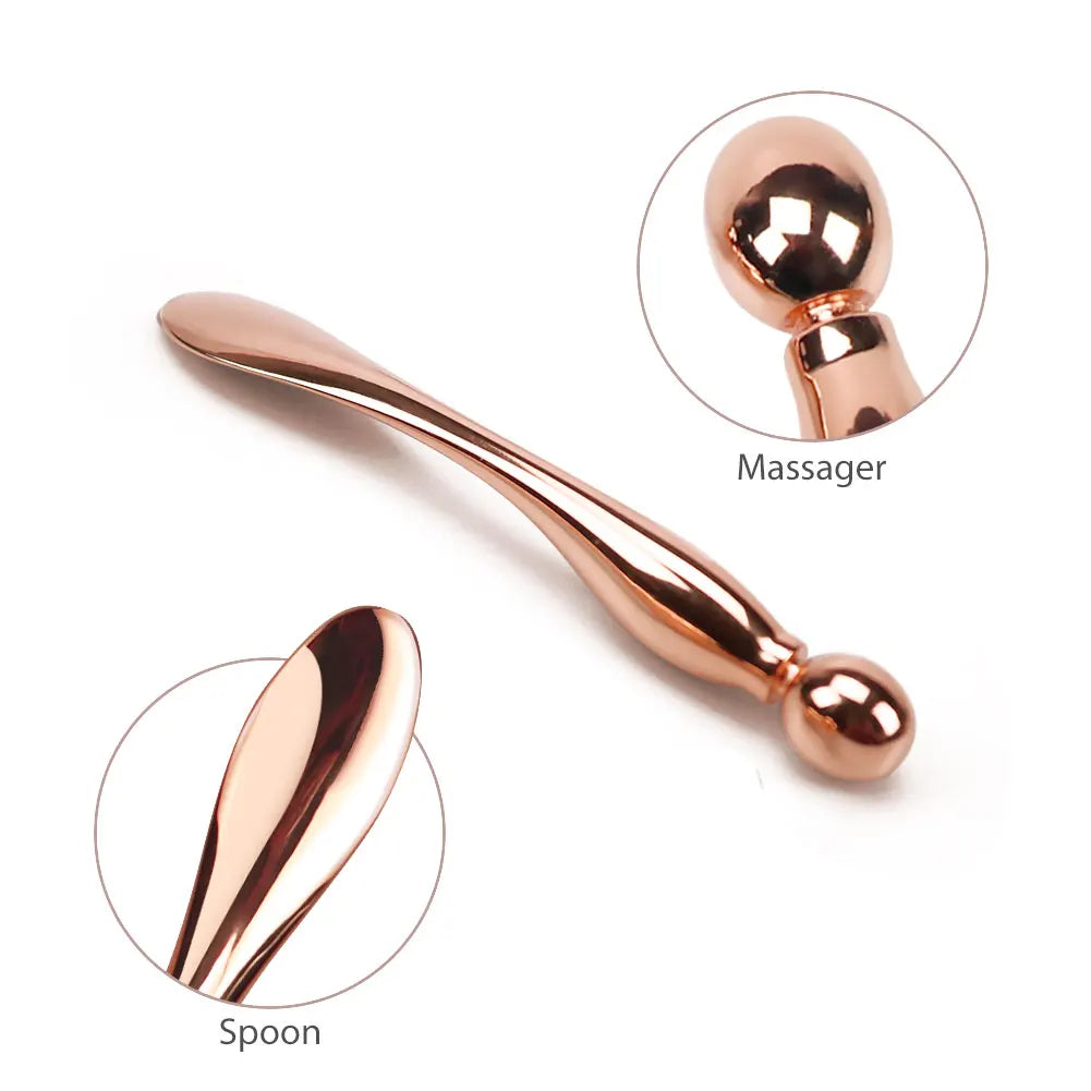 2in 1 Face Eye Massage Stick Eye Cream Applicator for Anti Wrinkle Dark Circles Facial Lifting Mixing Spatulas Scoop Mini Spoon