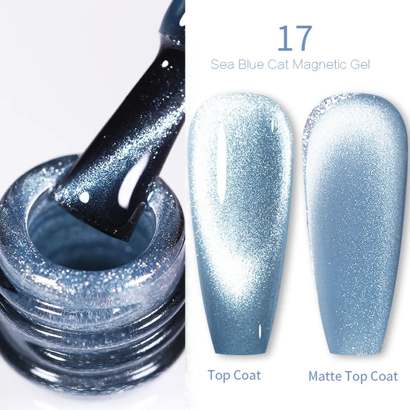 BORN PRETTY Sparkling Glass Bead Cat Magnetic Gel Nail Polish Flash White Spar Red Color Semi Permanent Soak Off UV Gel Varnish