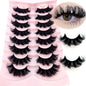 HBZGTLAD 5/8 Pairs of Natural Russian Striped Mink Lashes 3D False Lashes Volume Wavy False Lashes Eyelash Extensions Makeup