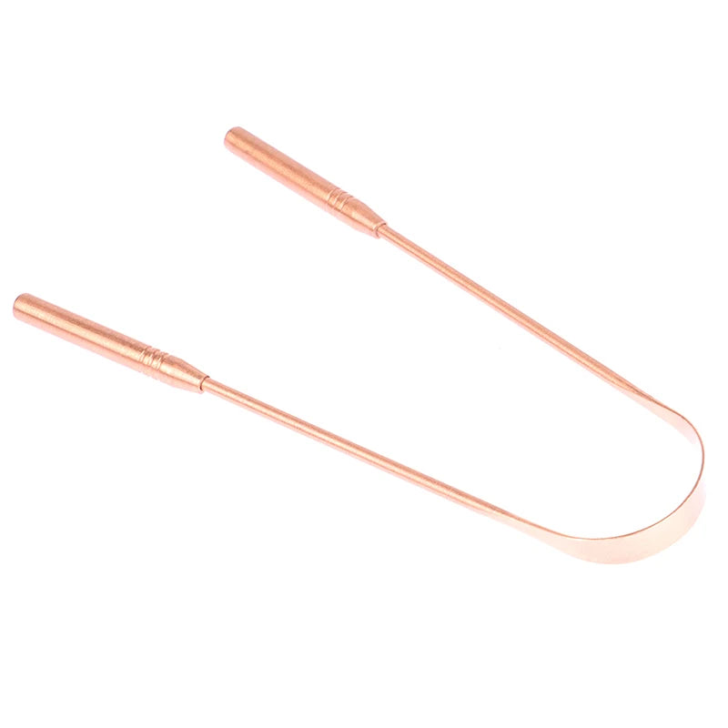 1PCS Copper Tongue Scraper Cleaner Scraper Toothbrush Dental Oral Care Hygiene Health Care Tool For Men Women
