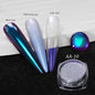 1 Jar Universal Laser Nail Glitter Holographic Powder Transparent Laser Magic Aurora Mirror Glitter UV Gel Pigment Dust