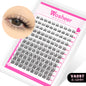WOSHEER Lashes Cluster Kit Cat Lashes DIY Natural Eyelash Extension Kit Lash Bond & Seal Eyelash Clusters Set Makeup