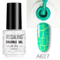 ROSALIND 12 Colors Crackle Gel Nail Polish Cracking Nail Lacquer Quick Drying Nail Art Gel For UV Semi Permanent Base Top Coat