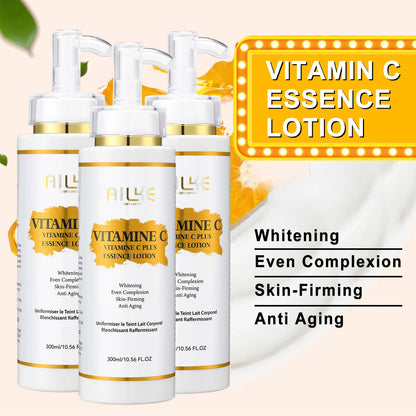 AILKE Vitamin C Set, Reduce Dark Spots, with Lightening Body Lotion, Even Tone Face Cream, Whitening Serum, Brightening Soap
