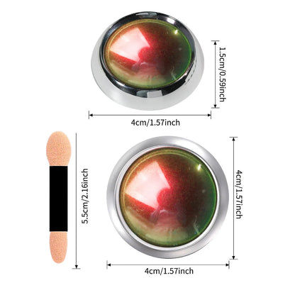 12-Color Glitter Magic Mirror Nail Powder Chameleon Aurora Pigments Multi-Chrome Shift Pigment Iridescent Rainbow Holo Nail Art*