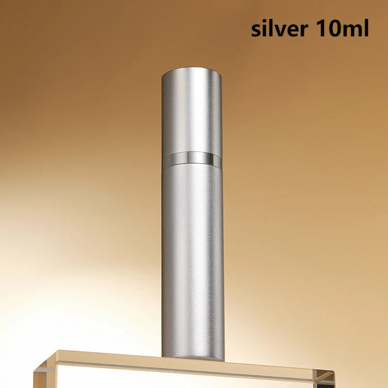 10ml 5ml Perfume Atomizer Portable Liquid Container For Cosmetics Traveling Mini Aluminum Spray Alcochol Empty Refillable Bottle