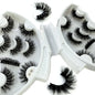 HBZGTLAD 5/8 Pairs of Natural Russian Striped Mink Lashes 3D False Lashes Volume Wavy False Lashes Eyelash Extensions Makeup