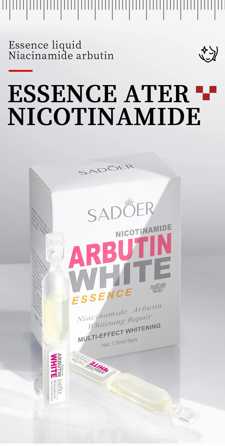 Niacinamide Arbutin Second Generation Essence, with Moisturizing Properties and Easy Absorption, Can Nourish and Restore Skin Vitality The Whitening and Brightening Effects Are Remarkable, Helping to Improve Dry, Rough, and D