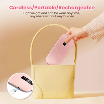 Heated Massage Warming Palace Belt Electric Period Cramp Massager for Menstrual Waist Stomach Abdominal Vibrating Heating Pad
