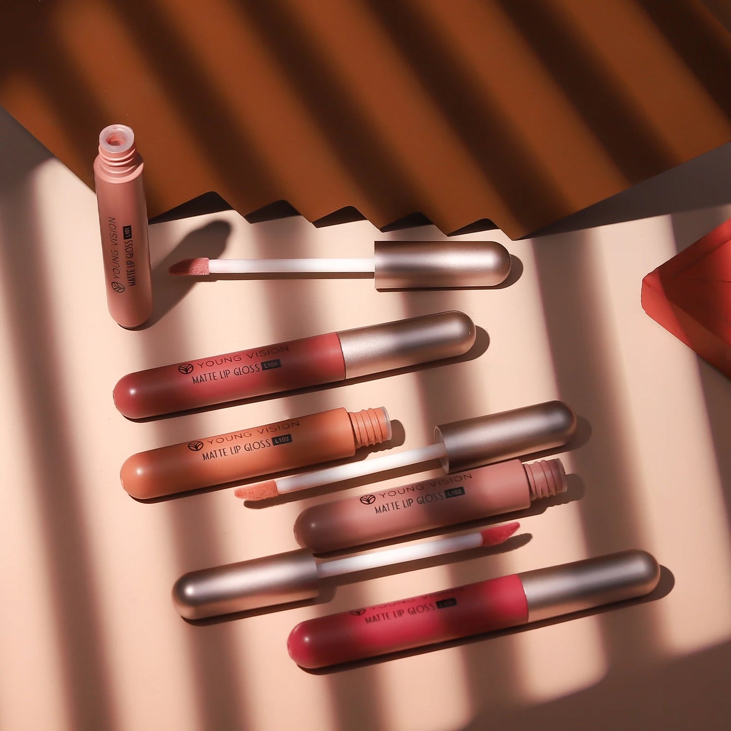 YOUNG VISION 6Pcs/Set Matte Velvet Lipgloss Waterproof Long-Lasting Liquid Lipstick for Flawless Makeup