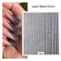1pcs Golden 3D Metal Laser Starburst Nail Stickers Vibrant Y2K Nail Art Decorations for Manicure French Nail Art and DIY Nail
