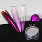 1 Jar Universal Laser Nail Glitter Holographic Powder Transparent Laser Magic Aurora Mirror Glitter UV Gel Pigment Dust