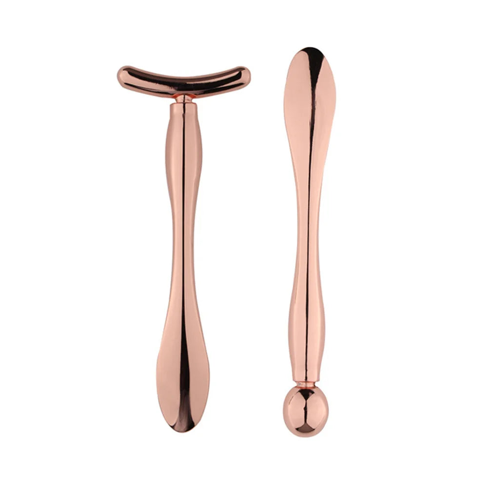 2in 1 Face Eye Massage Stick Eye Cream Applicator for Anti Wrinkle Dark Circles Facial Lifting Mixing Spatulas Scoop Mini Spoon