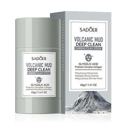 SADOER Volcanic Sea Mud Face Masks Stick Moisturizing Anti-aging Removal Blackhead Anti-aging Clay Facial Masks Skin Care