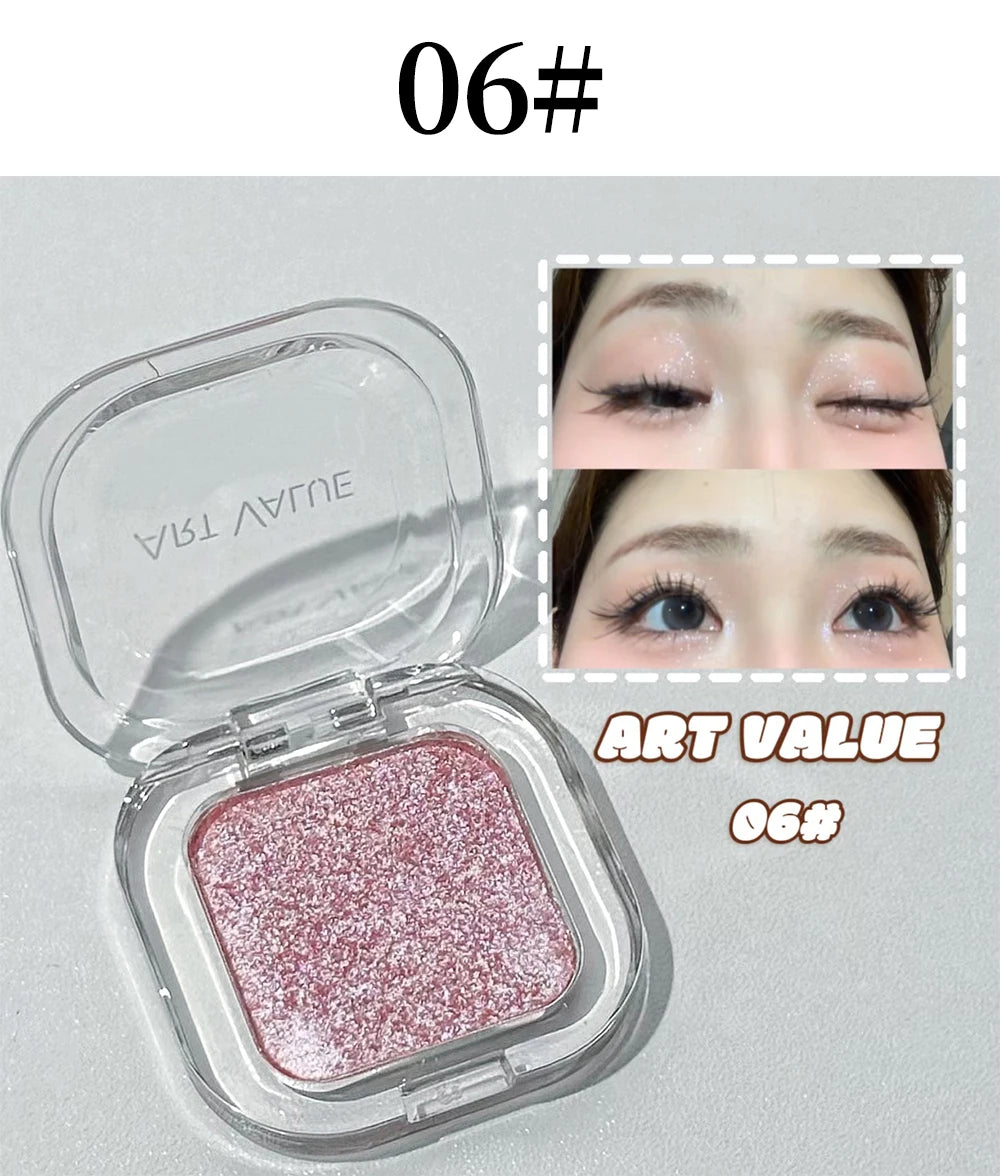 ART VALUE Single Color Eyeshadow Palette, Long-lasting, Matte & Shimmer Finish, No Fallout, Multi-color Eyeshadow for Makeup
