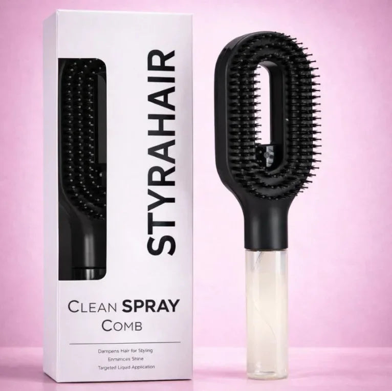 2 in 1 Spray Massage Comb Essential Oil Water Spray Bottle Anti Static Scalp Massager for Hair Detangling Daily Hair Care Salon