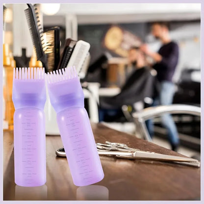 WANMEI Hair Oil Application Bottle 1pcs Hair Oil Applicator Bottle with 4pcs Pointed Mouth Cover for All Hair Types, Plastic Hai