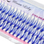 Moonlily Blue Purple Mix Color Lashes Cluster Eyelash Extension Natural Long Volume Effect Faux Bunche Individual Makeup Cilias