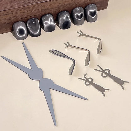 full Set Nail Art Cat Eye Magnet Auxiliary Tools For Black Hole Cat Eye&French&Love-heart&Rabbit Design Magnetic Cat Eye Gel