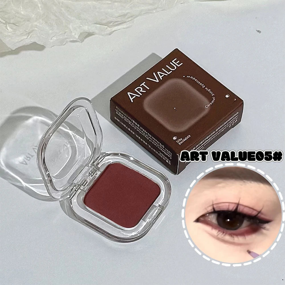 ART VALUE Single Color Eyeshadow Palette, Long-lasting, Matte & Shimmer Finish, No Fallout, Multi-color Eyeshadow for Makeup