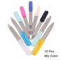 10 Pcs Stainless Dual Nail Files Metal Sanding File Pedicure Grooming For Professional Finger Toe Nail Care Manicure Tools Kits