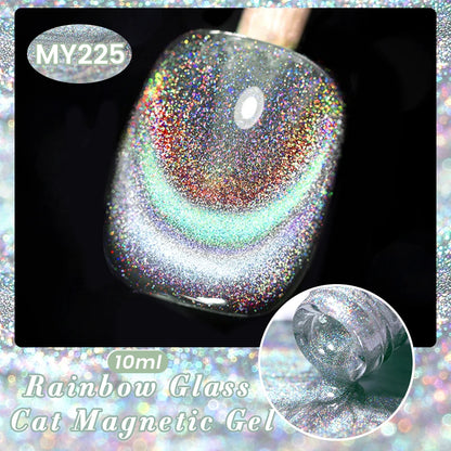 BORN PRETTY Sparkling Glass Bead Cat Magnetic Gel Nail Polish Flash White Spar Red Color Semi Permanent Soak Off UV Gel Varnish