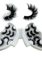 HBZGTLAD 5/8 Pairs of Natural Russian Striped Mink Lashes 3D False Lashes Volume Wavy False Lashes Eyelash Extensions Makeup