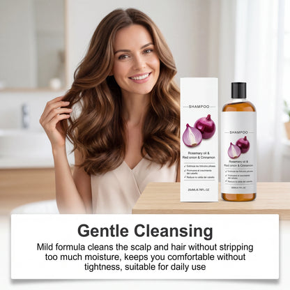 Rosemary Red Onion Shampoo Strengthen Hair Roots Reduce Hair Loss Cleaning Improve Scalp Health Control Oil Nourishing Hair Care