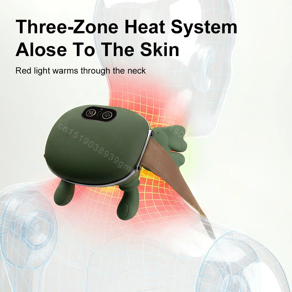 Electric Neck and Shoulder Massager Wireless Shoulder and Back Muscle Kneading Massage Shawl Neck Masajeador Relax Pain Relief