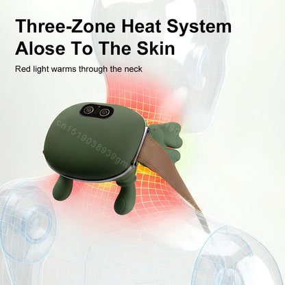 Electric Neck and Shoulder Massager Wireless Shoulder and Back Muscle Kneading Massage Shawl Neck Masajeador Relax Pain Relief