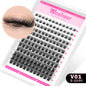 WOSHEER Lashes Cluster Kit Cat Lashes DIY Natural Eyelash Extension Kit Lash Bond & Seal Eyelash Clusters Set Makeup