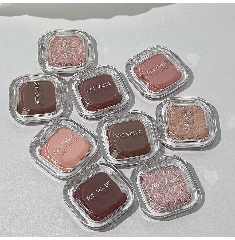 ART VALUE Single Color Eyeshadow Palette, Long-lasting, Matte & Shimmer Finish, No Fallout, Multi-color Eyeshadow for Makeup