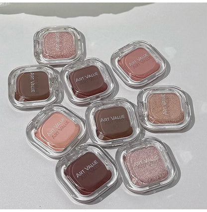 ART VALUE Single Color Eyeshadow Palette, Long-lasting, Matte & Shimmer Finish, No Fallout, Multi-color Eyeshadow for Makeup