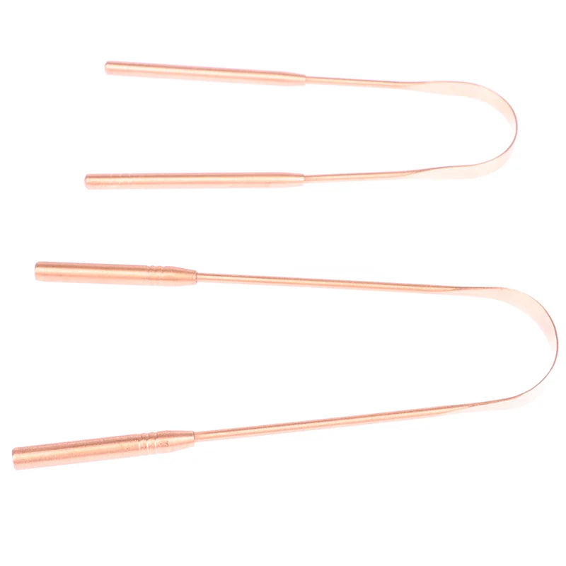 1PCS Copper Tongue Scraper Cleaner Scraper Toothbrush Dental Oral Care Hygiene Health Care Tool For Men Women