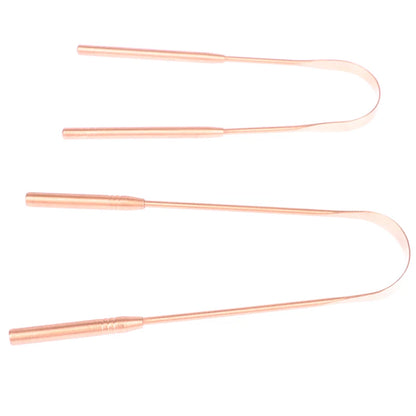 1PCS Copper Tongue Scraper Cleaner Scraper Toothbrush Dental Oral Care Hygiene Health Care Tool For Men Women